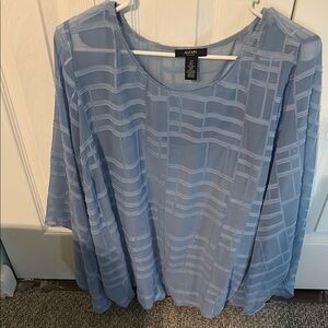 Alfani Blue 3/4 Sleeve Boxy Blouse